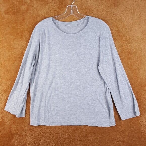 VINCE Womens Top Medium Gray Pullover Tee Viscose Stretch Classic Basic Casual - Picture 1 of 7